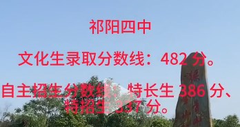 2023祁阳中考录取分数线最新公布 最低分数线出炉