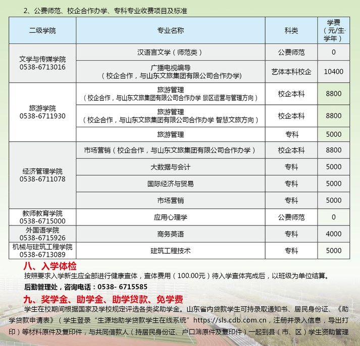 2023泰山学院新生报到时间及入学须知 迎新网入口