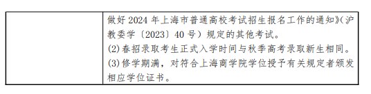 2024上海商学院春季高考招生简章 招生专业及计划