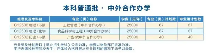 2024武汉轻工大学中外合作办学各专业一年多少钱