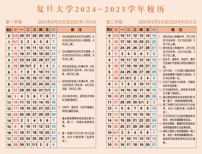 2025年复旦大学寒假放假开始及结束时间 几号开学