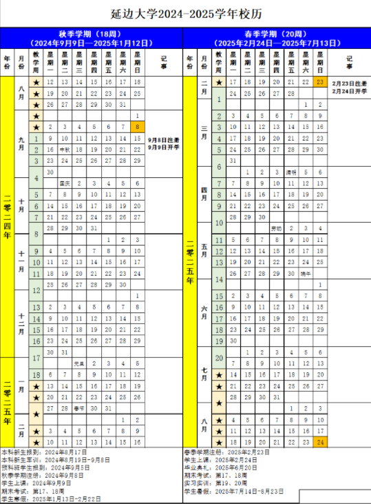 2025年延边大学寒假放假开始及结束时间 几号开学