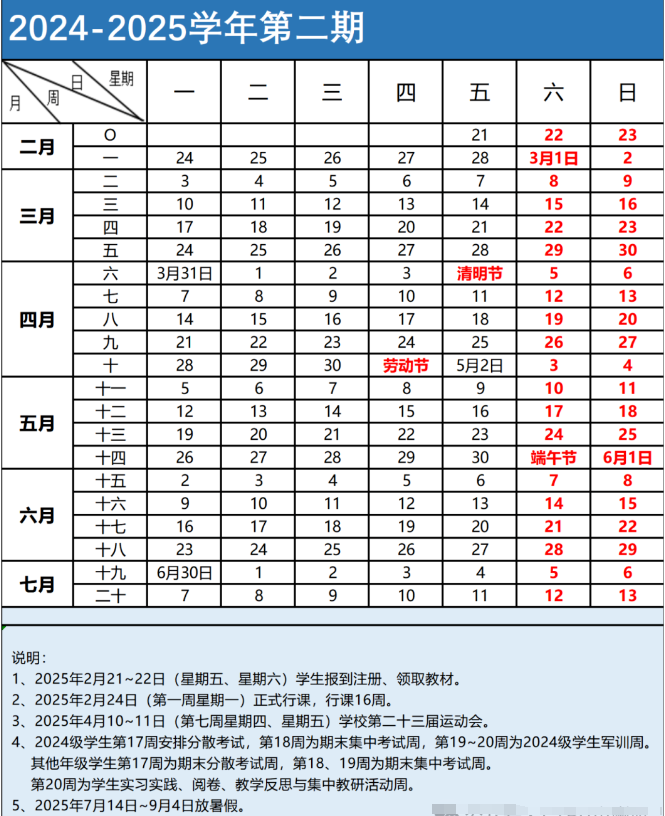 2025年重庆工商大学校历