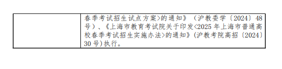 2025上海海洋大学春季高考招生简章 招生专业及计划