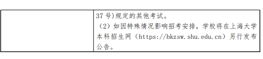 2025上海大学春季高考招生简章 招生专业及计划