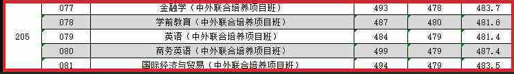 2022广东外语外贸大学中外合作办学分数线