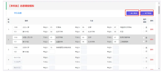 2025河南高考志愿模拟填报样表一览