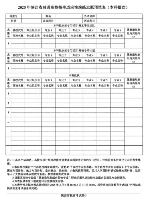 2025新高考志愿填报表样表 报考志愿的方法有哪些