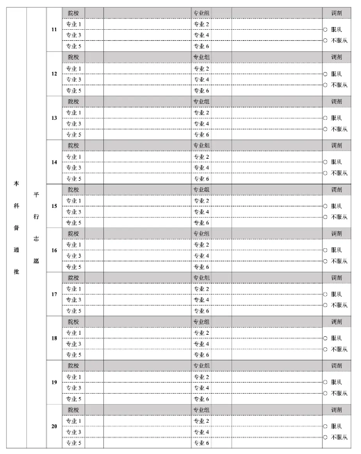 北京新高考志愿表正式版 志愿表样本怎么填写（2025年参考）