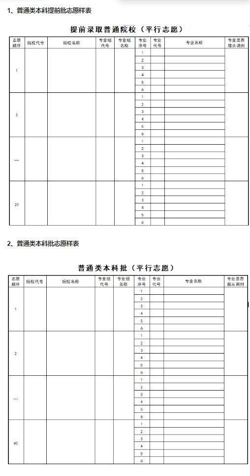 黑龙江新高考志愿表正式版 志愿表样本怎么填写（2025年参考）