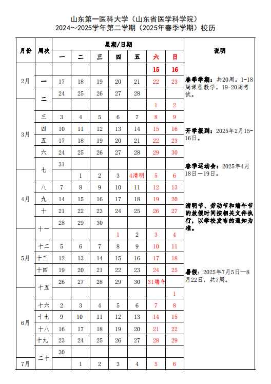 2025山东第一医科大学暑假放假时间及开学时间 什么时候开学 2025山东第一医科大学暑假放假时间及开学时间 什么时候开学