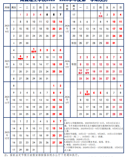 南昌理工学院2025新生开学时间及入学须知