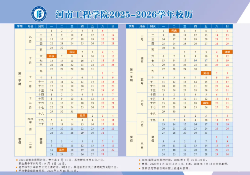 河南工学院2025新生开学时间及入学须知