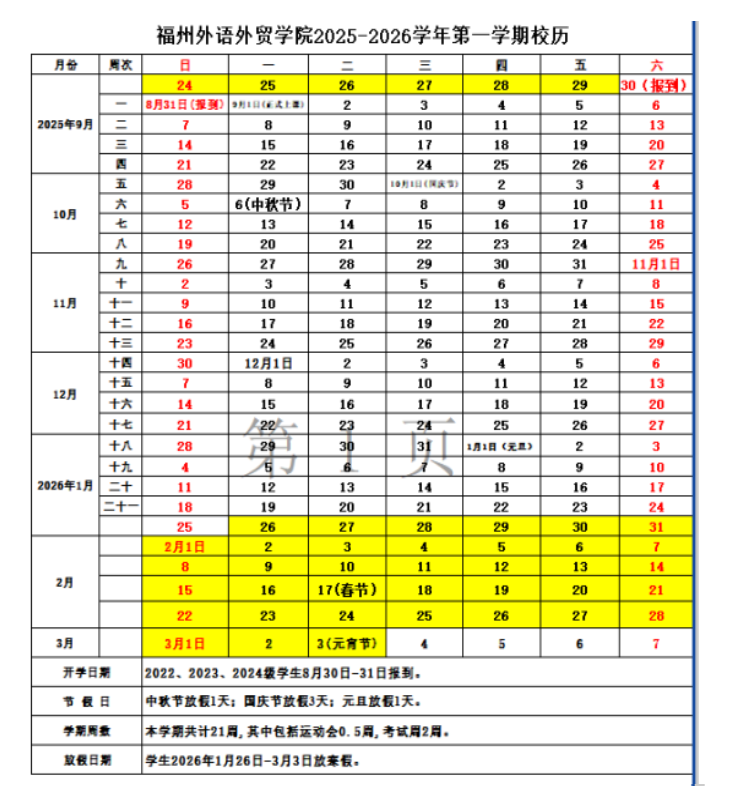 福州外语外贸学院2025新生开学时间及入学须知 福州外语外贸学院2025新生开学时间及入学须知