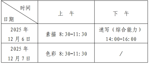2026河南美术与设计类统考时间及考点