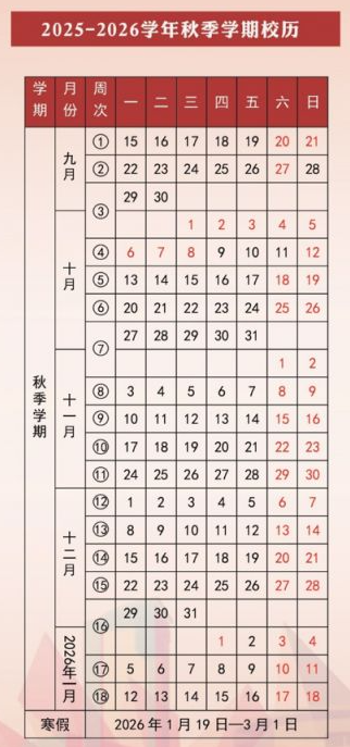 2026南京理工大学寒假及开学时间