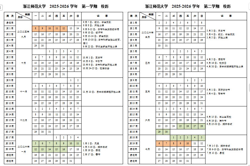 2026浙江师范大学寒假放假时间及开学时间 2026浙江师范大学寒假放假时间及开学时间