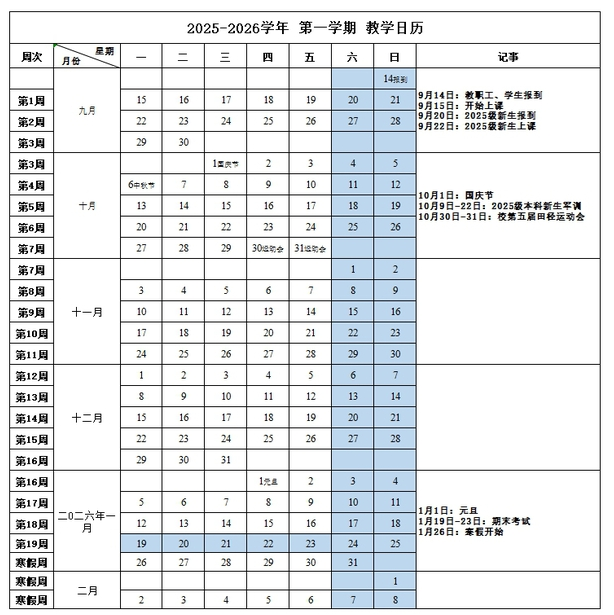 2026湖州学院寒假放假时间及开学时间