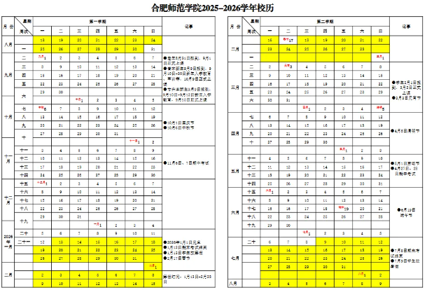 2026合肥师范学院寒假时间及开学时间