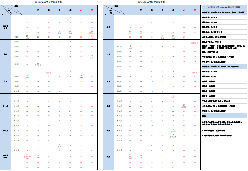 2026中国医科大学寒假及开学时间