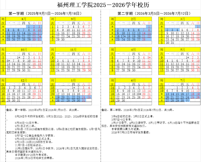 2026福州理工学院寒假时间及开学时间 寒假什么时候放 2026福州理工学院寒假时间及开学时间 寒假什么时候放