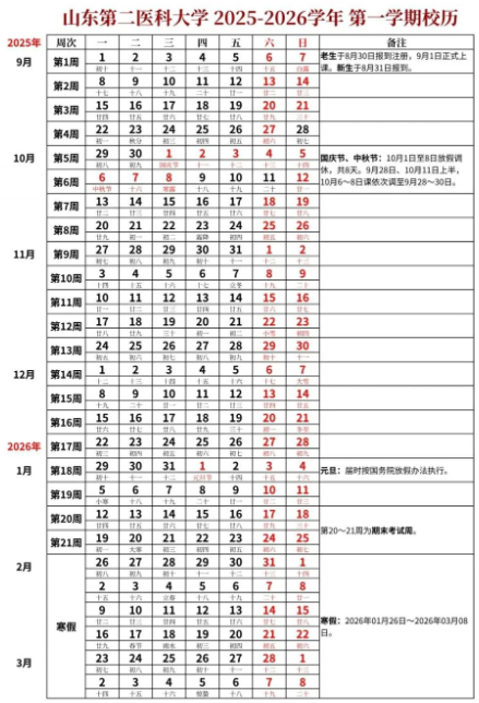 2026山东第二医科大学寒假时间及开学时间 寒假什么时候放.png