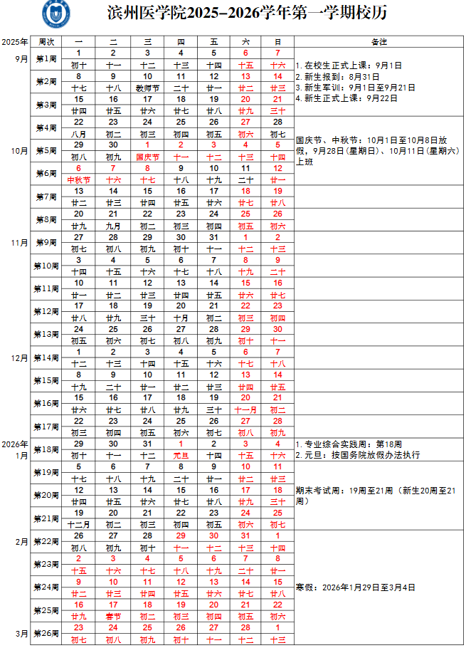 2026滨州医学院寒假时间及开学时间 寒假什么时候放.png