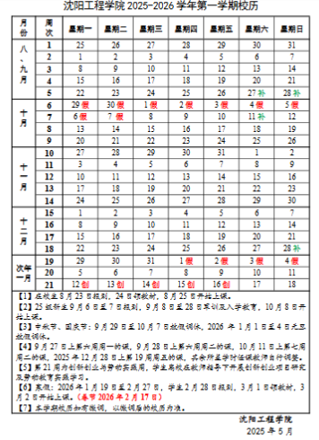 2026沈阳工程学院寒假及开学时间