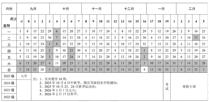 2026中国地质大学(北京)寒假及开学时间