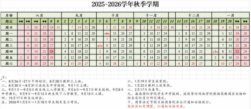 2026中央民族大学寒假及开学时间