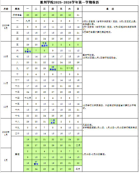 2026滁州学院寒假时间及开学时间 寒假什么时候放.png