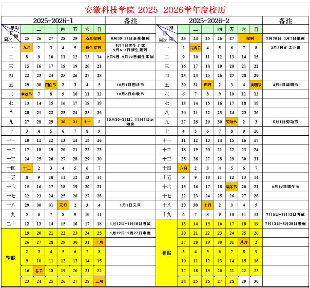 2026安徽科技学院寒假时间及开学时间 寒假什么时候放.png