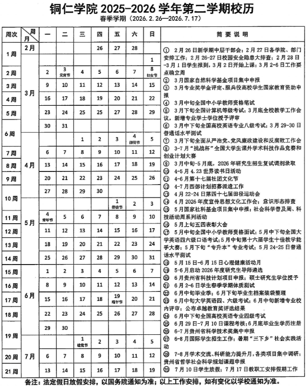 2026铜仁学院寒假时间及开学时间 寒假什么时候放。.png