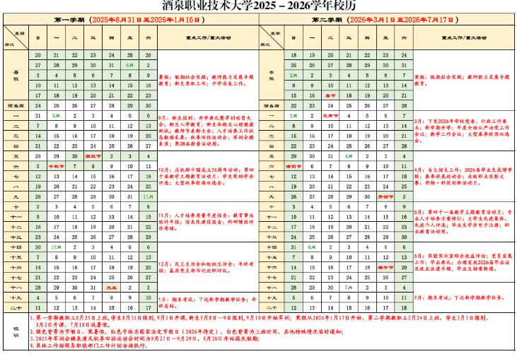 2026酒泉职业技术大学寒假时间及开学时间 寒假什么时候放.png