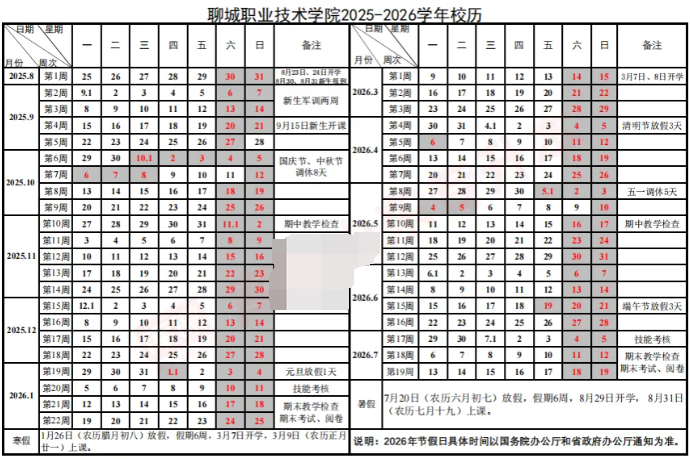 2026聊城职业技术学院寒假时间及开学时间 寒假什么时候放.png