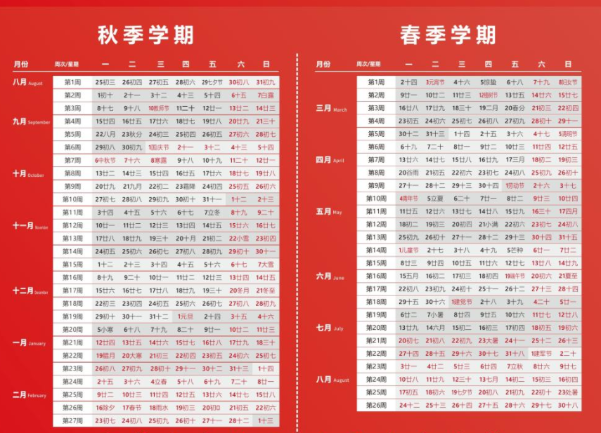 2026榆林学院寒假放假时间及开学时间