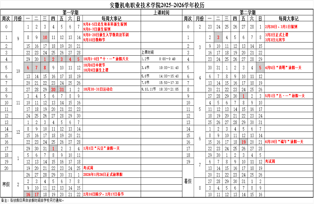 2026安徽机电职业技术学院寒假时间及开学时间 寒假什么时候放.png