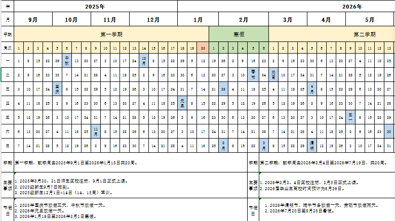 2026阳江职业技术学院寒假及开学时间