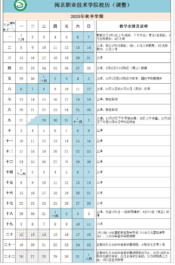 2026闽北职业技术学院寒假时间及开学时间 寒假什么时候放.png