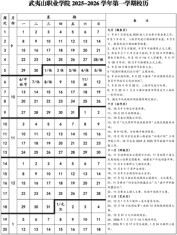 2026武夷山职业学院寒假时间及开学时间 寒假什么时候放.png