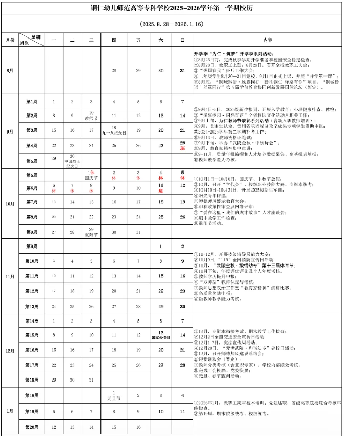 2026铜仁幼儿师范高等专科学校寒假时间及开学时间 寒假什么时候放.png