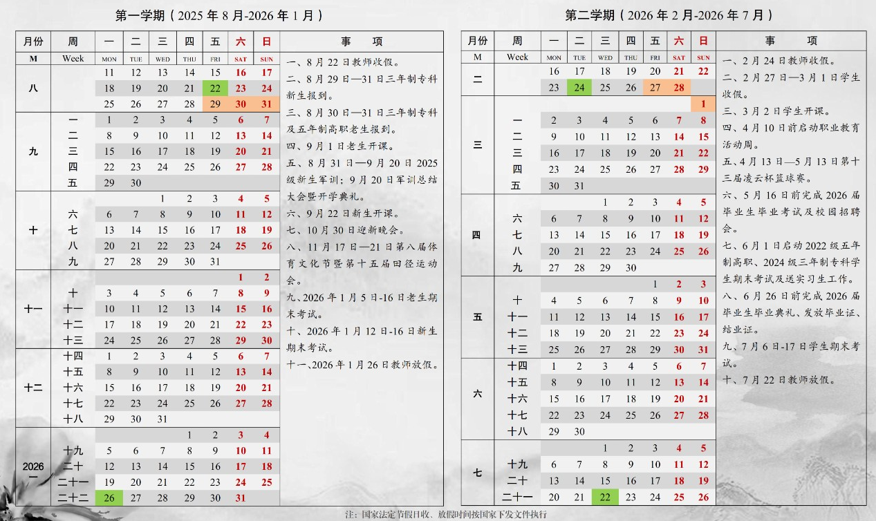 2026昆明卫生职业学院寒假放假时间及开学时间
