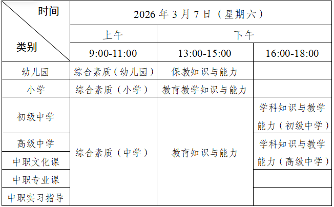 广东教资2026上半年考试时间 笔试什么时候开考